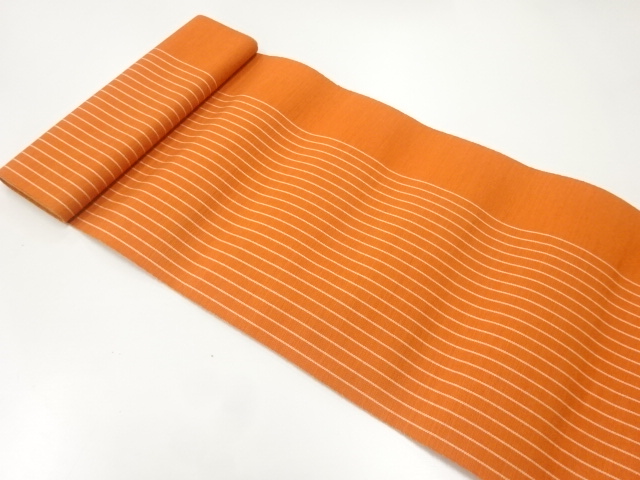 JAPANESE KIMONO / ANTIQUE BOLT FOR HASSUN OBI / WOVEN STRIPE